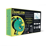 The Chameleon party game box featuring a colorful chameleon illustration
