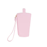 Wristlet | Taro Boba Milk Tea in light purple PU leather with 6.5" strap, perfect for standard cards and on-the-go use.