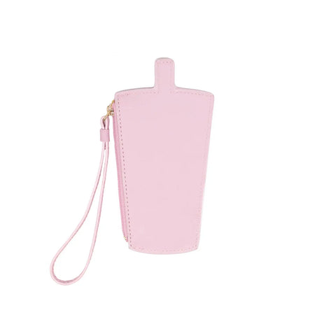 Wristlet | Taro Boba Milk Tea in light purple PU leather with 6.5" strap, perfect for standard cards and on-the-go use.