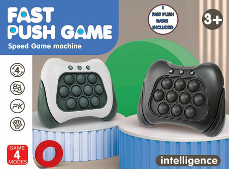 Fast Push Game speed game machine in white and black with bubble buttons