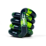 Green and black Tangle Jr Marble fidget toy with a smooth, twistable design for creative play and focus enhancement