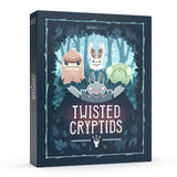 Box for 'Twisted Cryptids' with illustrations of three cryptid-like creatures on a dark background.