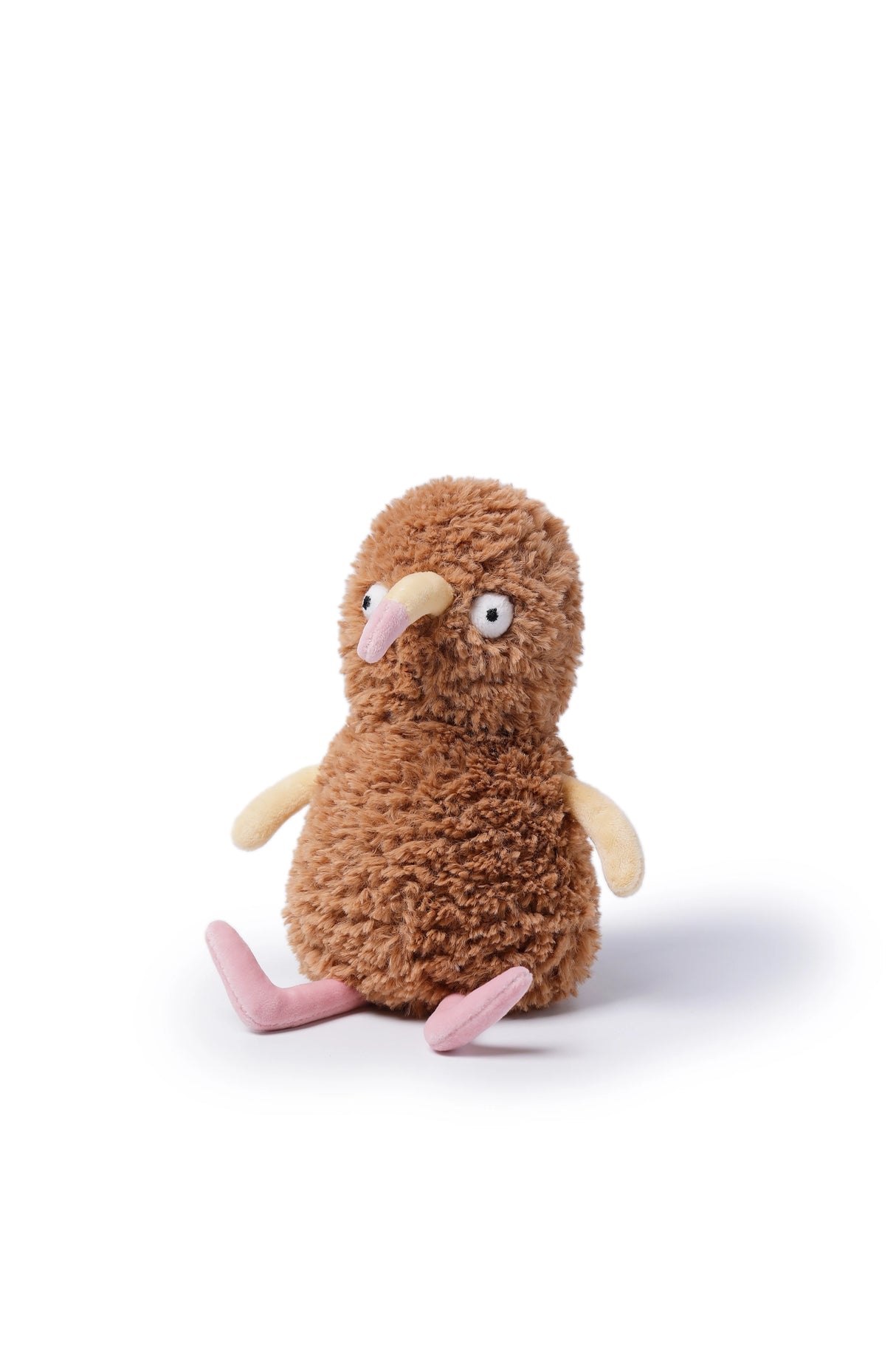 McHugs Weighted Peanut Chicken plush toy with soft brown fur and pink feet