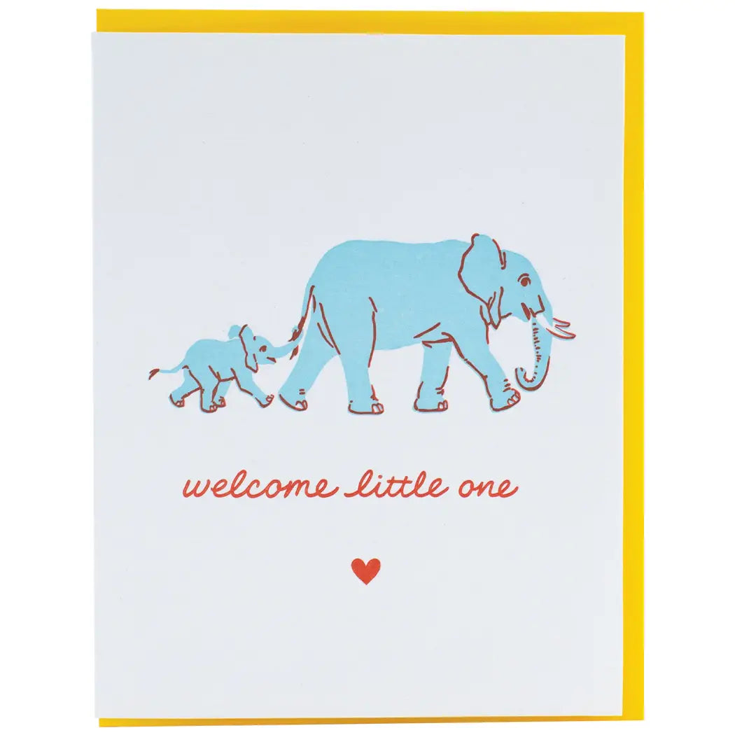 Elephant Walk Baby Congrats Card