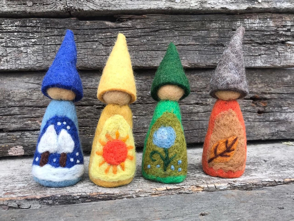Felt Finger Puppet | Four Seasons Gnome
