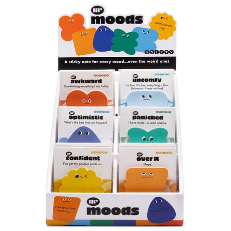 Lil' Moods Sticky Notes colorful mood themed sticky note display