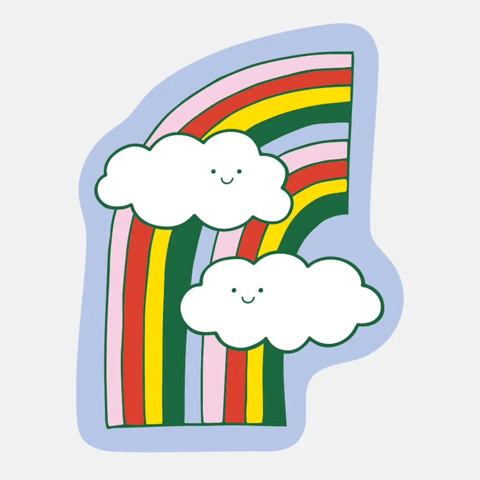 Happy Clouds Rainbow Sticker