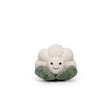 McHugs Weighted Chuffed Cauliflower plush toy with a smiling face and green leaves