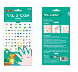 Colorful animal-themed nail stickers for kids, easy to apply and remove, perfect for fun and creative nail art play.