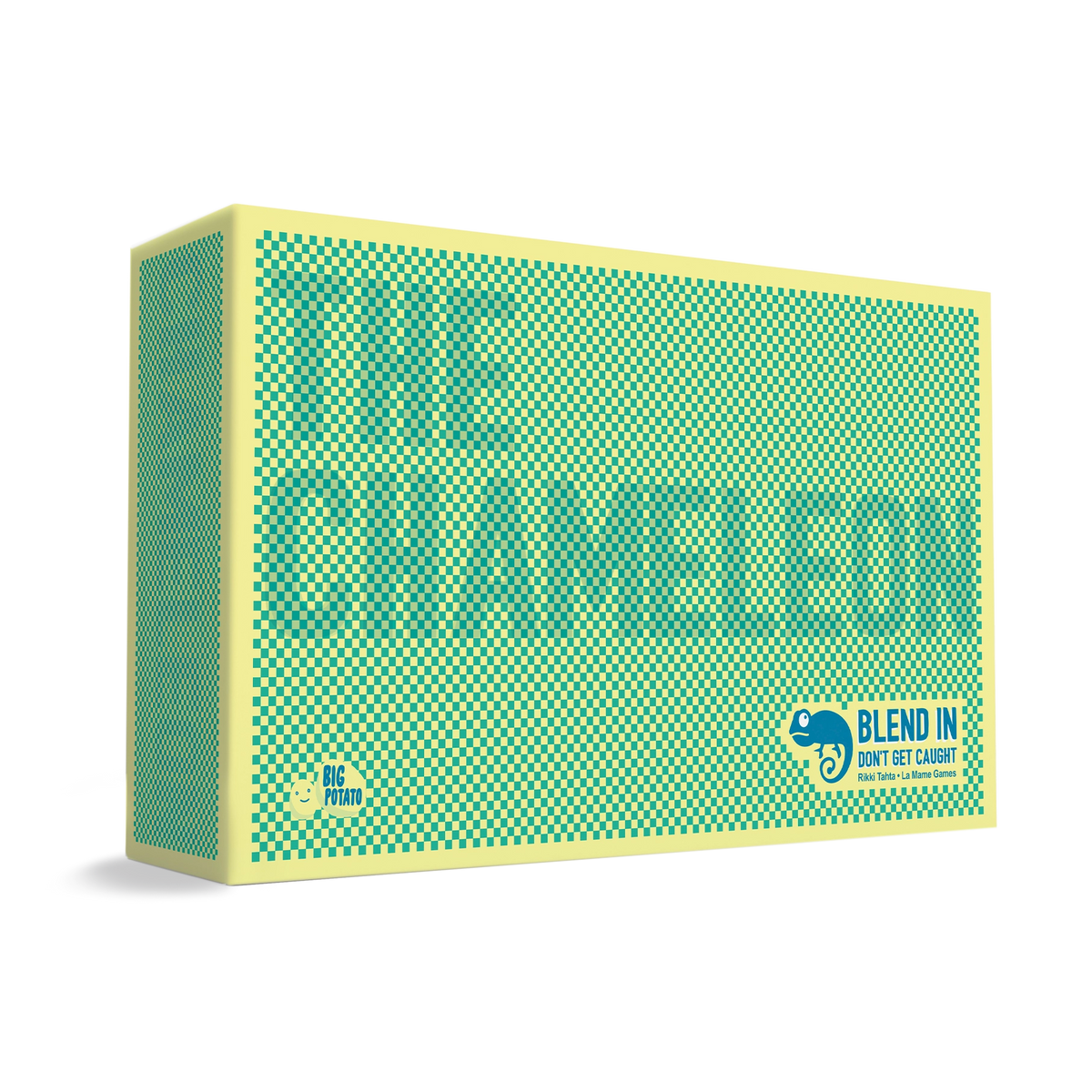 The Chameleon game box with colorful patterned design