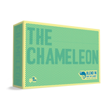 The Chameleon game box with colorful patterned design