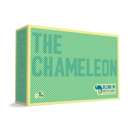 The Chameleon game box with colorful patterned design