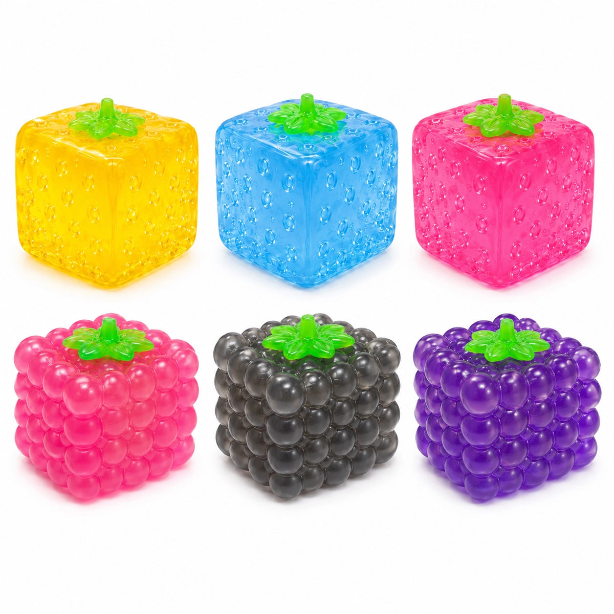 Super Duper Sugar Squisher | Fruit Cube colorful fruit sensory cubes in six vibrant colors