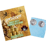 Surprise Pirate Bath Bomb with pirate coin surprises, designed to fizz and nourish skin with Epsom salt and Shea butter.