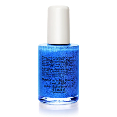 Nail Polish Mer-maid in the Shade vibrant blue water-based polish with hard, durable, cruelty-free finish.