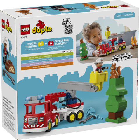 Duplo Fire Truck with Hose and Firefighter