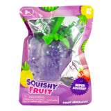 Squishy Fruit purple grape-shaped squishy toy in colorful packaging