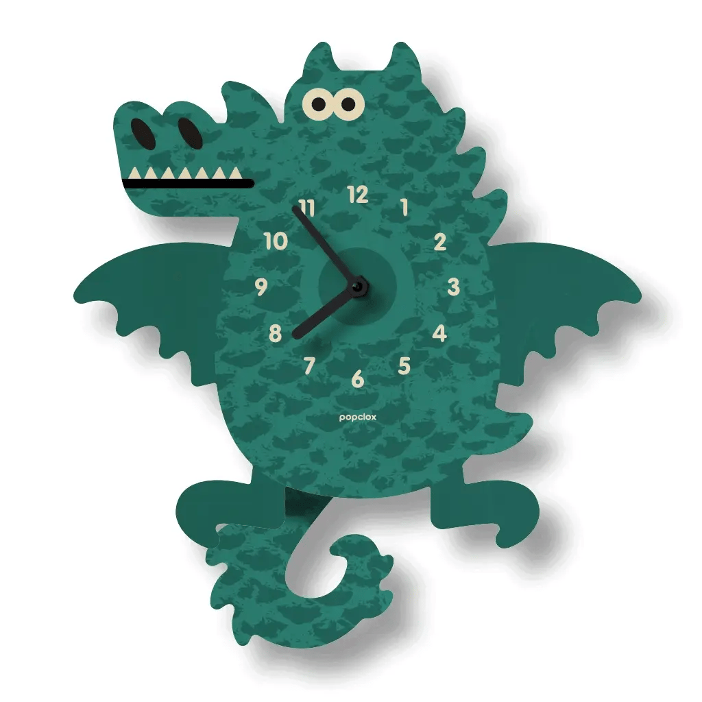 Wood Pendulum Clock | Dragon