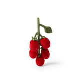 McHugs Weighted Blushing Cherry Tomato plush red tomato cluster with green stem and leaves