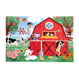 20pc Little Farm Puzzle featuring colorful farm animals and a bright red barn scene