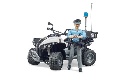 Police Quad & Policeman toy set featuring a detailed police officer figure and a rugged quad bike replica.