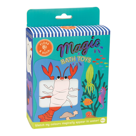 Magic Water Bath Toy | Ocean colorful ocean themed bath toy package with sea creatures