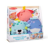 Ocean Waves Bounce Back Links colorful plush toys in a display box