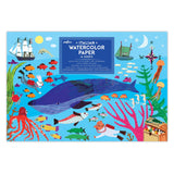 Watercolor Pad | In the Sea with colorful sea creatures and ocean scene on Italian extra thick watercolor paper cover.