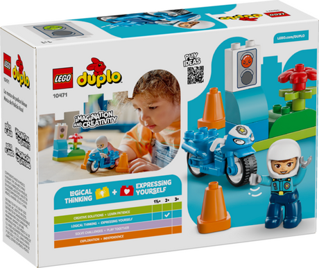 Duplo Blue Police Motorcycle