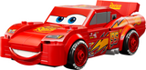 Red Lightning McQueen toy model with detailed decals including lightning bolt, number 95, Rust-Eze and Lightyear logos.