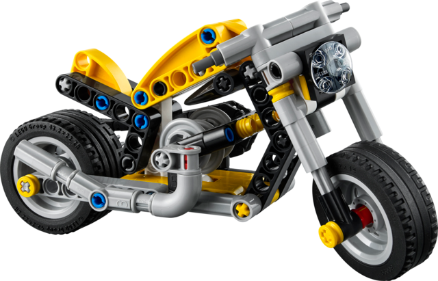 Technic Yellow Motorcycle