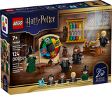 LEGO Harry Potter Hogwarts Castle Sorting Hat Ceremony set with minifigures and magical classroom details