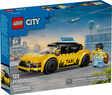 LEGO City Yellow Taxi model building kit with taxi driver and tourist minifigures for imaginative play ages five and up