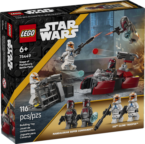 LEGO Star Wars Siege of Mandalore Battle Pack with Mandalorian Super Commandos and 332nd Clone Troopers figures in battle scene