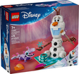 LEGO Disney Frozen building set featuring Olaf and Bruni with picnic blanket and accessories for creative play
