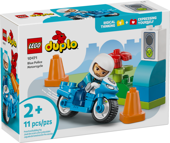 Duplo Blue Police Motorcycle