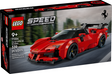 LEGO Speed Champions Ferrari SF90 XX Stradale model car kit with detailed design and 339 pieces for ages 9 and up