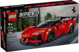 LEGO Speed Champions Ferrari SF90 XX Stradale model car kit with detailed design and 339 pieces for ages 9 and up