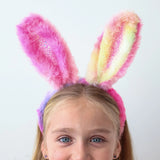 Fuzzy Rainbow Bunny Ears