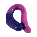 Gootonium: Thermo Blue to Pink Putty shaped into a glossy loop with blue and pink colors