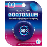 Gootonium: Thermo Blue to Pink Putty packaged in a blue and pink color changing putty container