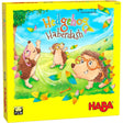 Colorful box of Hedgehog Haberdash game showing playful hedgehogs catching leaves outdoors on a sunny day