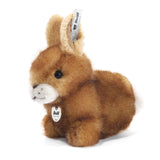 Rabbit Hoppel Brown Tipped plush bunny with soft woven fur and signature Button in Ear, perfect for Easter gifts.