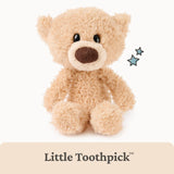 Soft and cuddly small beige teddy bear plush toy perfect for snuggling and gifting on the go