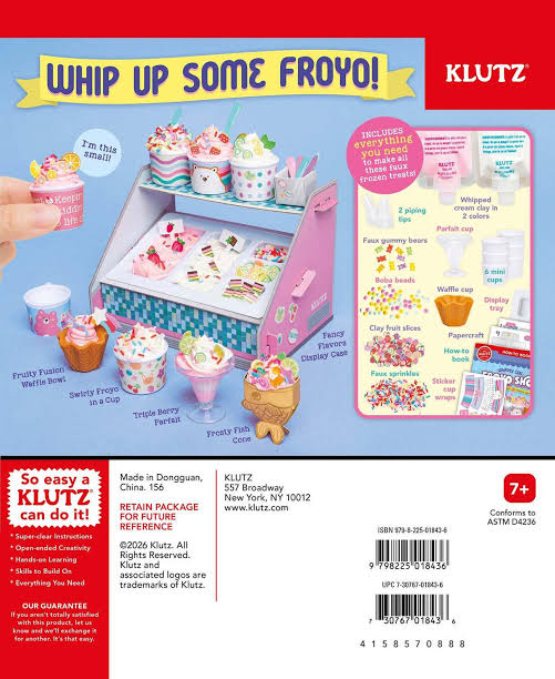 Whipped Clay Froyo Shop clay craft kit with colorful miniature frozen yogurt creations