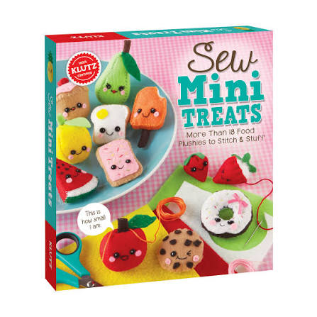 Sew Mini Treats craft kit box with colorful food plushies to stitch and stuff