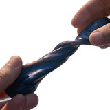 Gootonium: Dark Blue Prismatic Nebula Putty stretched and twisted by hands