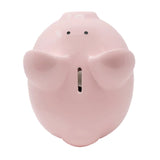 Piggy Bank | Pink made of durable ceramic with a shiny finish and deep pink glaze, perfect for saving money.