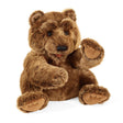 Big Bear Puppet brown bear hand puppet with soft fur and raised paw