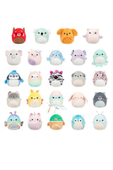 Collection of colorful 2.5 inch miniature plush Micromallows characters from Squishmallows in cute styles and designs